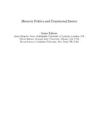 Memory Politics and Transitional Justice