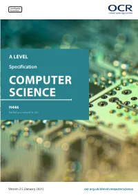 OCR a Level Computer Science H446 Specification