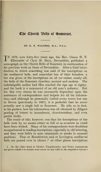 Walters, H B, the Church Bells of Somerset, Part II, Volume 66