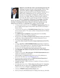 Yinyu Ye Received the B.S. Degree in System Engineering from the Huazhong University of Science and Technology, Wuhan, China, and the M.S