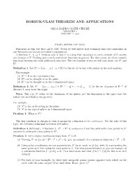 Borsuk-Ulam Theorem and Applications