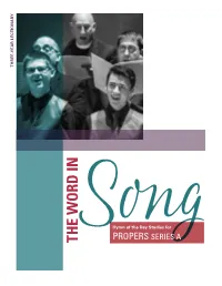 Hymn of the Day Studies for Propers: Series A