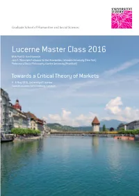 Lucerne Master Class 2016 with Prof
