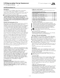 LZI Buprenorphine Enzyme Immunoassay for in Vitro Diagnostic Use Only 8ºC 0270 (100/37.5 Ml R1/R2 Kit) 0271 (1000/375 Ml R1/R2 Kit) 2ºC