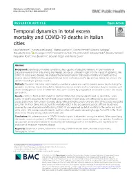 Temporal Dynamics in Total Excess Mortality and COVID-19 Deaths In