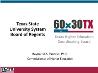 Texas State University System Board of Regents Nov. 2017
