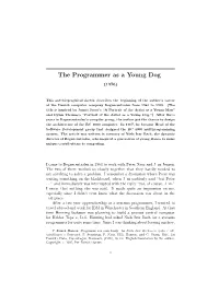 The Programmer As a Young Dog