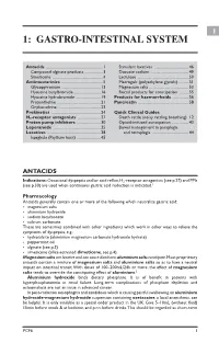 1: Gastro-Intestinal System