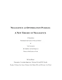 A New Theory of Negligence