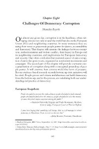 Challenges of Democracy: Corruption