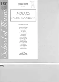 MOSAIC: FACULTY SPOTLIGHT ' " O R