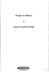 Nitrogen Use Efficiency Intensive Grassland Farming
