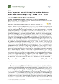 Self-Organized Model Fitting Method for Railway Structures Monitoring Using Lidar Point Cloud