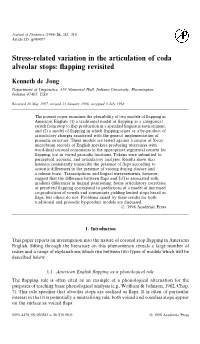 Stress-Related Variation in the Articulation of Coda Alveolar Stops: ﬂapping Revisited
