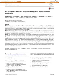 A Step Towards Stereotactic Navigation During Pelvic Surgery: 3D Nerve Topography