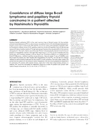 Coexistence of Diffuse Large B-Cell Lymphoma and Papillary Thyroid