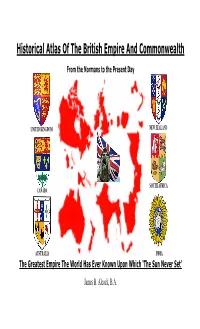 Historical Atlas of the British Empire and Commonwealth