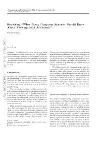Revisiting" What Every Computer Scientist Should Know About