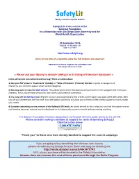 Safetylit Is a Free Service of the Safetylit Foundation in Collaboration with San Diego State University and the World Health Organization