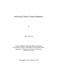 Advancing Climate Change Adaptation