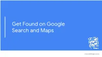 Get Found on Google Search and Maps Agenda