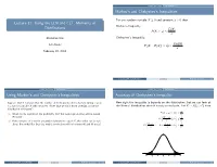 Lecture 11: Using the LLN and CLT, Moments of Distributions
