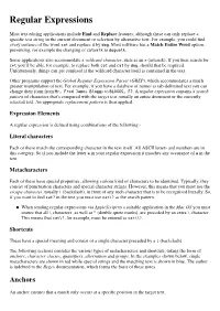 Regular Expressions