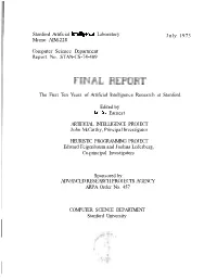 Stanford Artificial Tnteliigence Laboratory Memo AIM-228