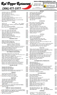 Take-Out Menu