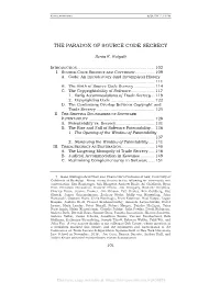 The Paradox of Source Code Secrecy