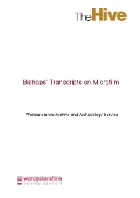 Bishops' Transcripts on Microfilm