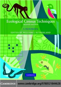 Ecological Census Techniques: a Handbook, Second Edition