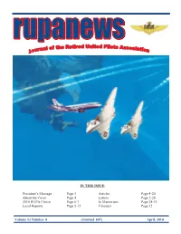 (Journal 607) April, 2010 in THIS ISSUE President's Message Page 3