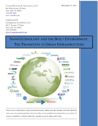 Nanotechnology and the Built Environment: the Transition to Green Infrastructure