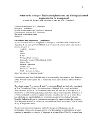 Notes on the Ecology of Tradescantia Fluminensis and a Biological Control