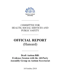 OFFICIAL REPORT (Hansard)