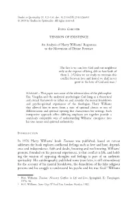 TENSION of EXISTENCE an Analysis of Harry Williams