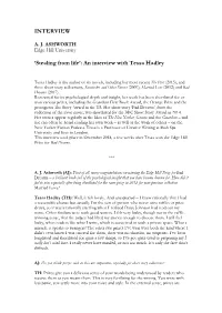 An Interview with Tessa Hadley