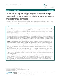 Deep RNA Sequencing Analysis of Readthrough Gene Fusions in Human