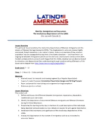 Finalinvoluntary Deportations Lesson Plan