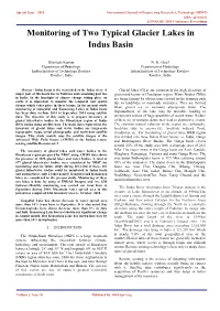 Monitoring of Two Typical Glacier Lakes in Indus Basin