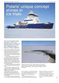 Polaris' Unique Concept Shines in Ice Trials