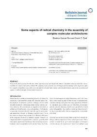 Some Aspects of Radical Chemistry in the Assembly of Complex Molecular Architectures
