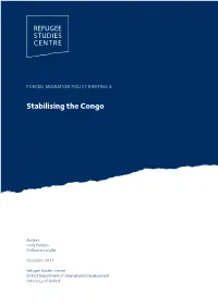 Stabilising the Congo