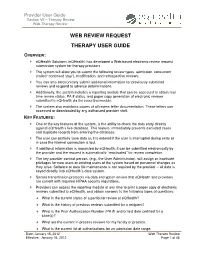 Web Review Request Therapy User Guide