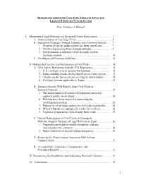 1 Prof. Matthew J. Wilson* 1. Progress of the Lay Judge System Has Been