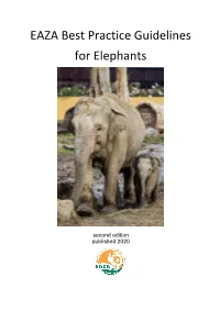 EAZA Best Practices Guidelines for Elephants 2020