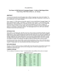 Embrace Multilingual Data Chao Wang, MSD R&D (China) Co.,Ltd