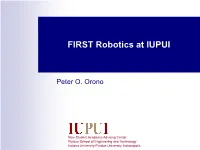 FIRST Robotics at IUPUI