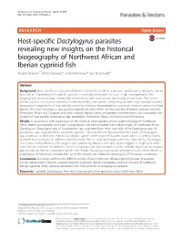 Host-Specific Dactylogyrus Parasites Revealing New Insights on The